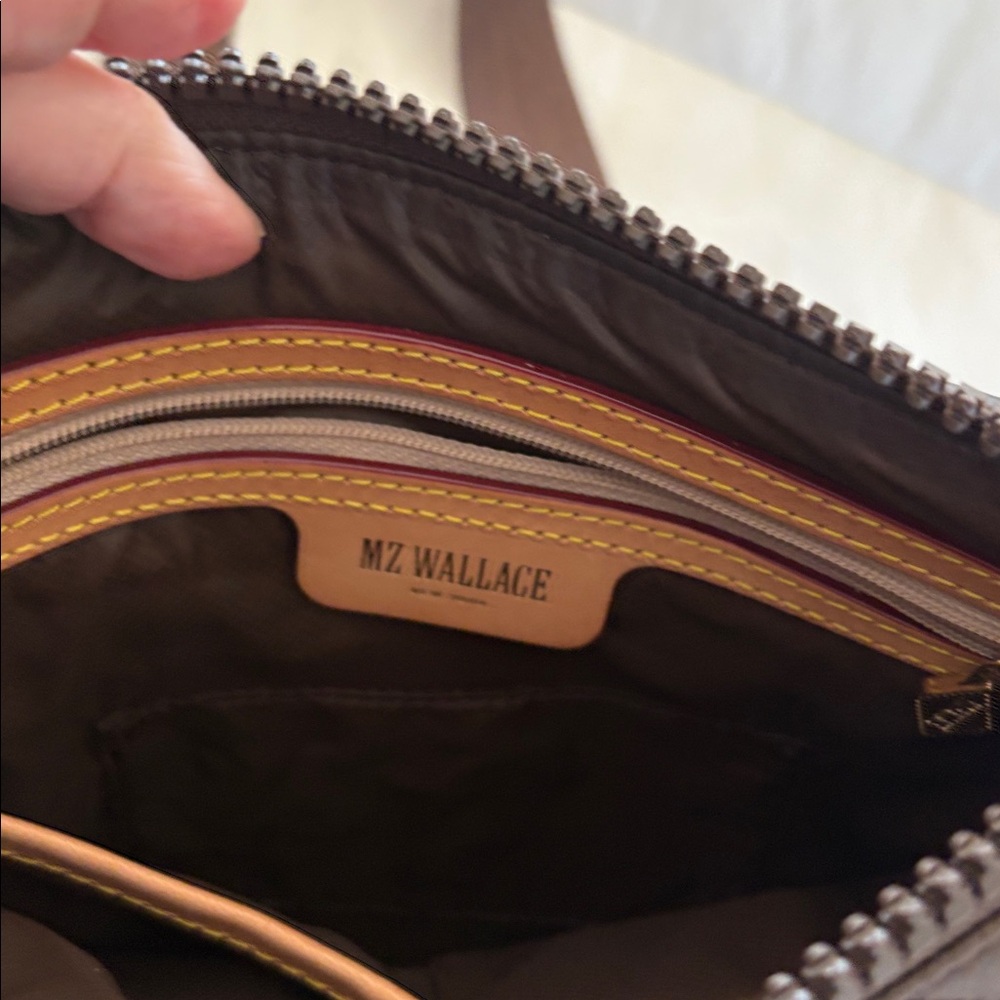 MZ Wallace Chocolate Quilted Crossbody Bag - Picture 3 of 3